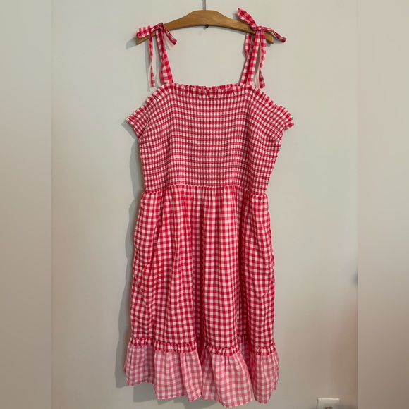Draper James Pink and White Gingham Sundress - Picture 1 of 10